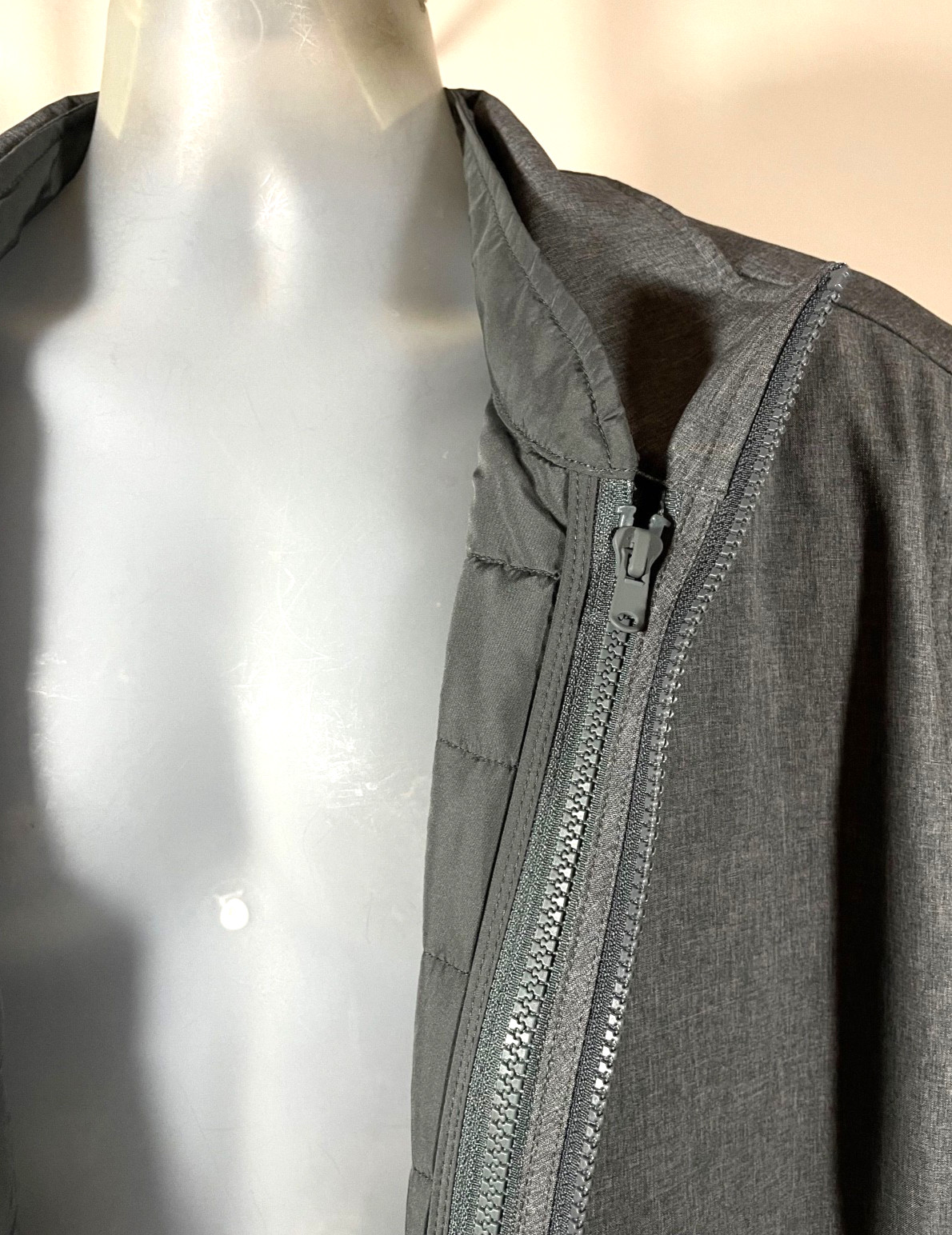 Zachary Prell Men’s Gray 3-in-1 Jacket XL Removable Quilted Vest Layered Zip Up