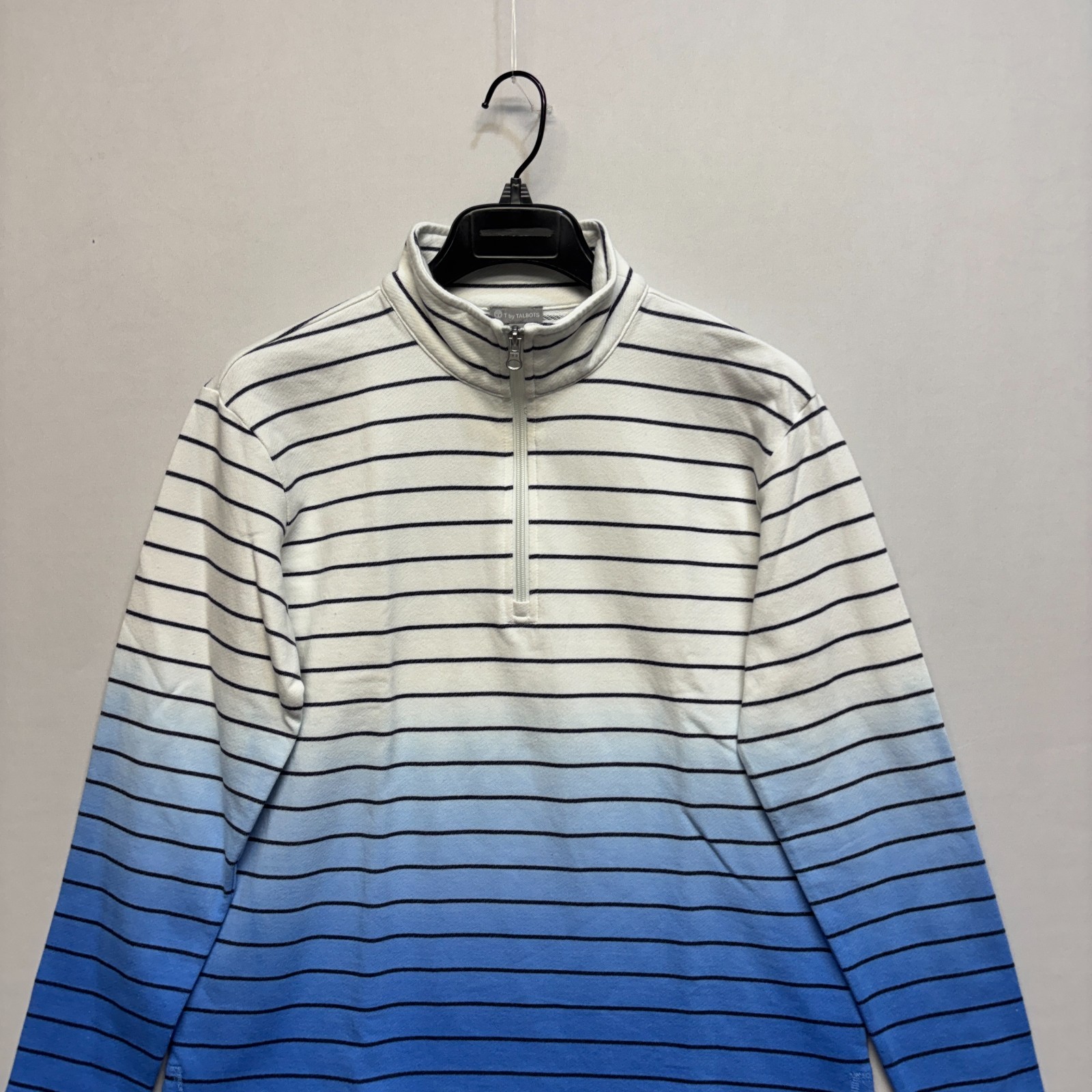 T by Talbots Women 1/4 Zip Pullover Top Sweater Size MP Medium Petite C121 -16
