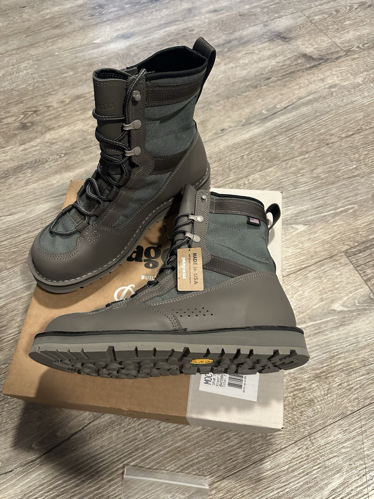Patagonia Men’s Wading Boots US 10 Standard Gray/Green Lace-Up Made USA