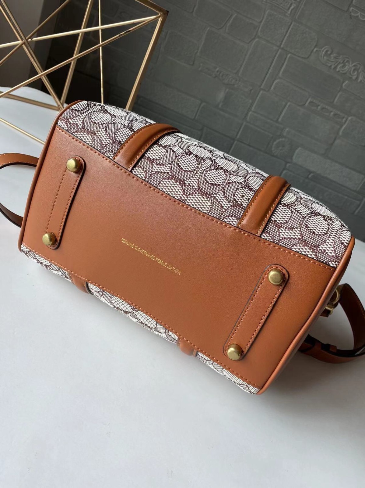 Coach Ruby Satchel 25 Signature Textile Jacquard C8529 Brown