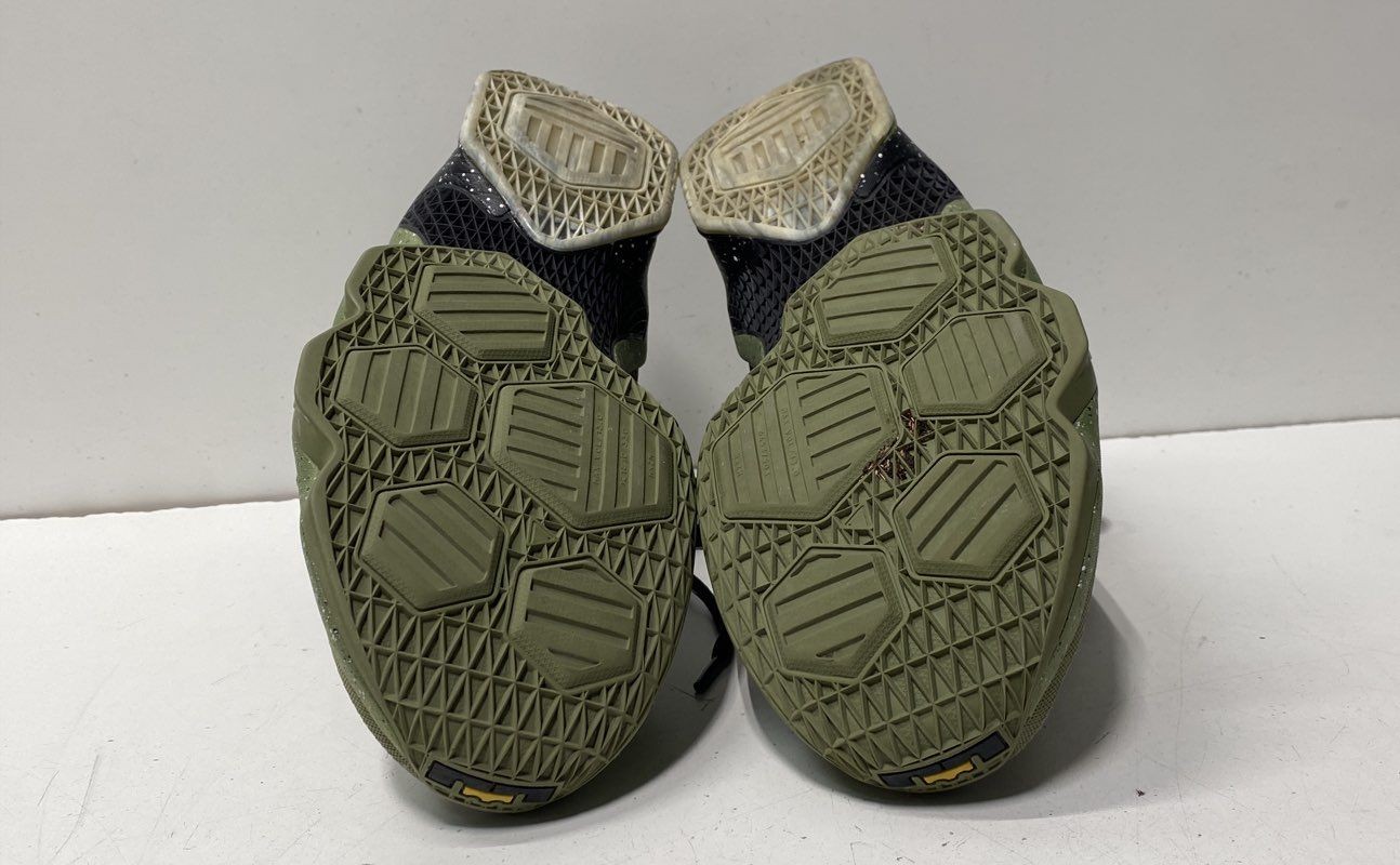 Nike LeBron 13 XIII Commander Basketball Shoes Olive Green Size 14