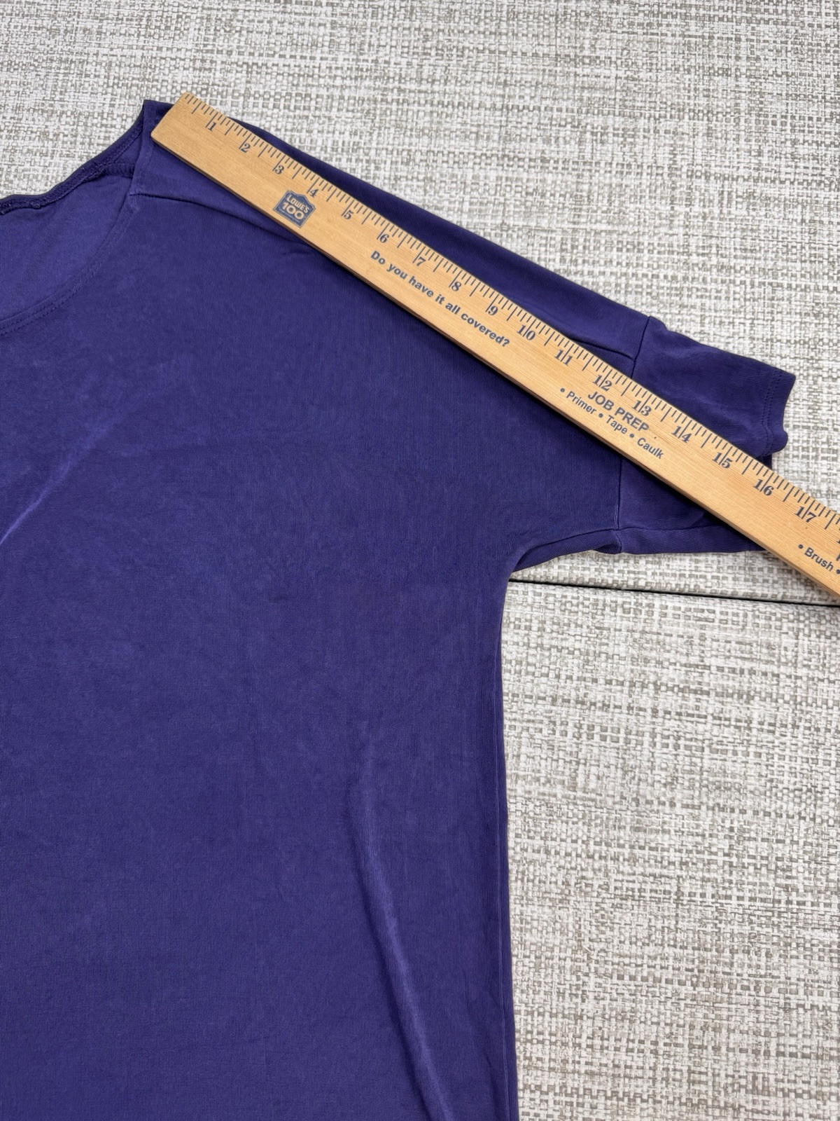 Chico’s Travelers Slinky Knit Top Purple Scoop Neck Travel Size 3 US XL/16 USA