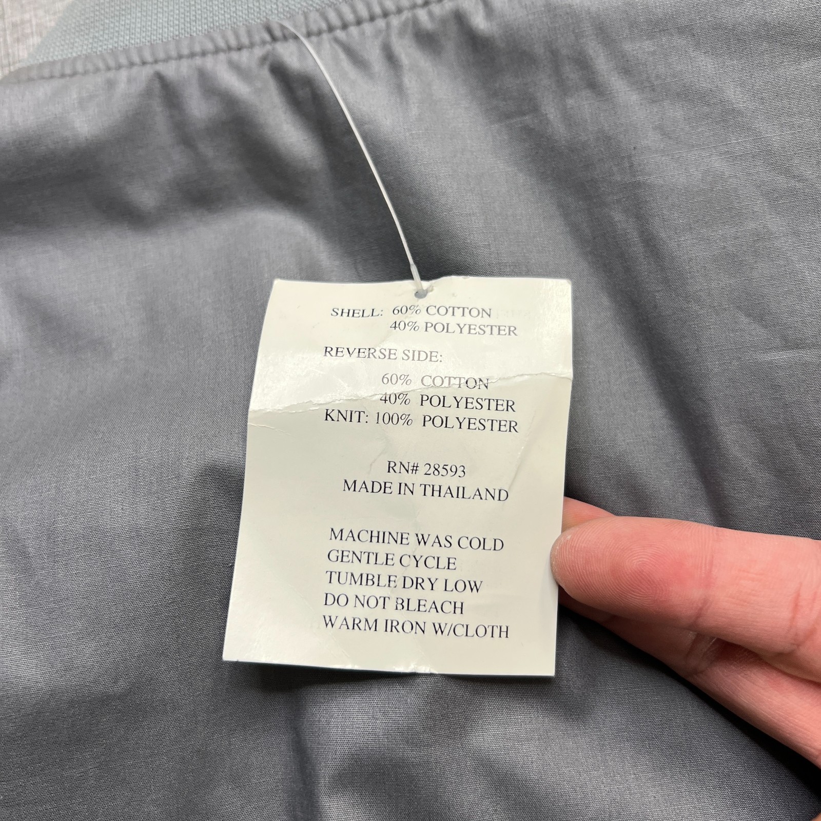 Members Only Reversible Bomber Jacket Mens LT Gray Ribbed Hem & Cuff Full Zip
