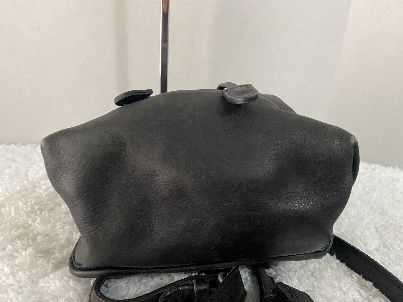 Coach Vintage Leather Daypack Backpack 9960 Black Small Costa Rica READ FLAWS