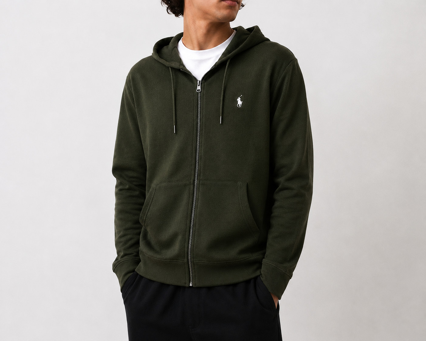 Polo Ralph Lauren Men’s Double Knit Tech Fleece Full-Zip Hoodie Olive XL
