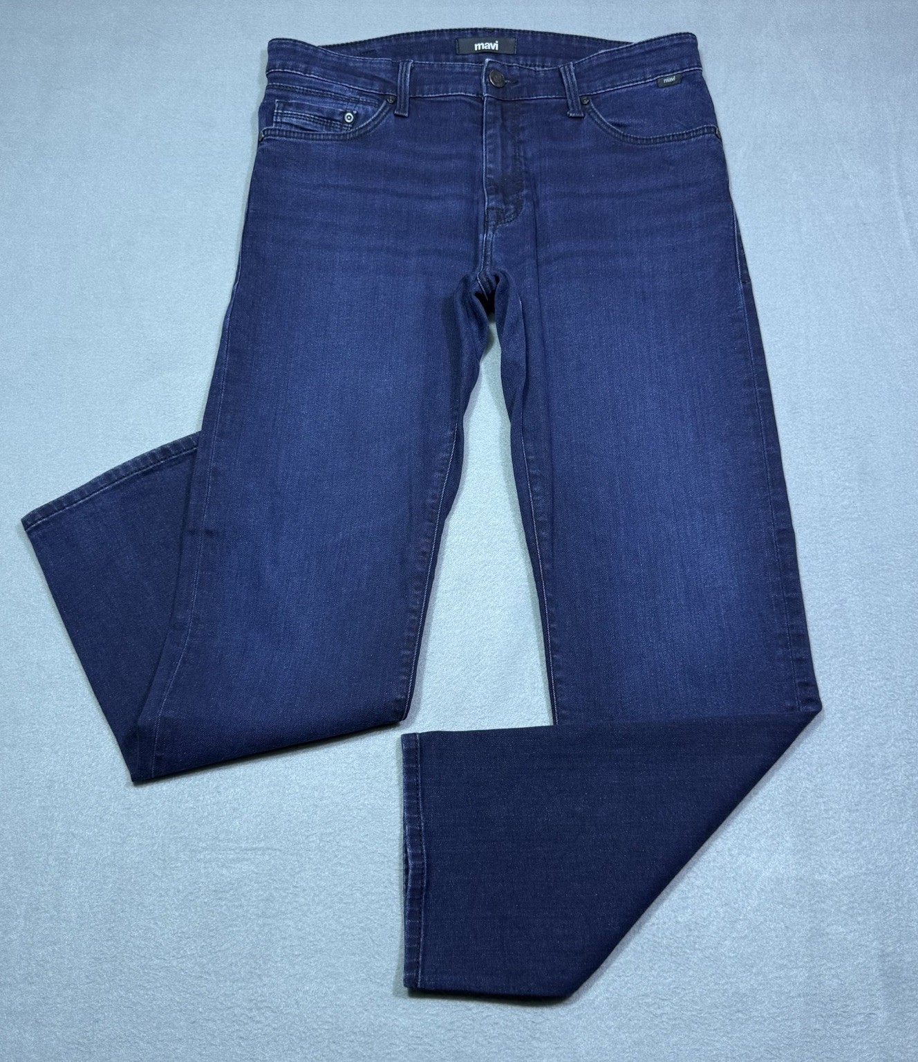 Mavi Jeans Mens 34×32 Zach Regular Straight Leg Indigo Stretch USA Normcore