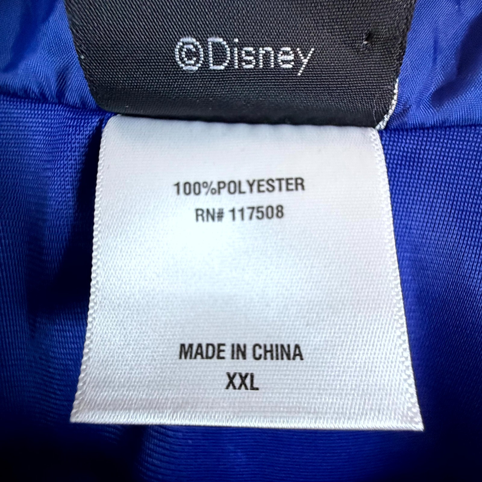 Lilo & Stitch Disney Coach Jacket Mens 2XL Blue Windbreaker Graphic Snap Front