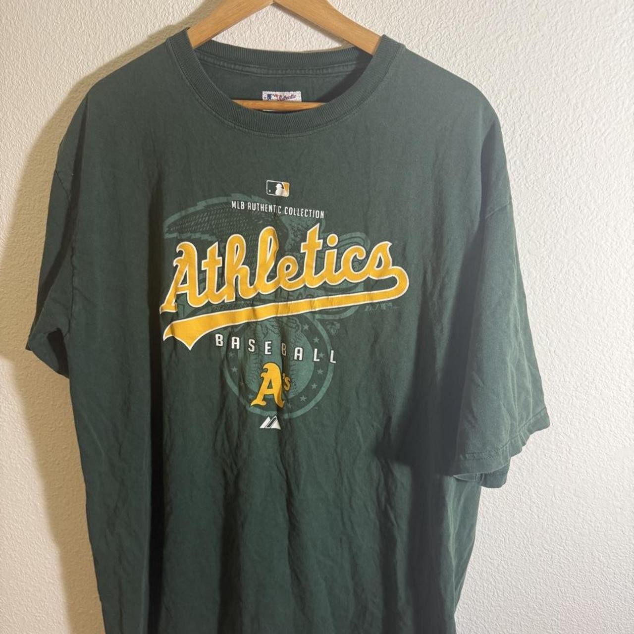 Oakland Athletics A’s Majestic MLB Authentic Collection Tee M Green