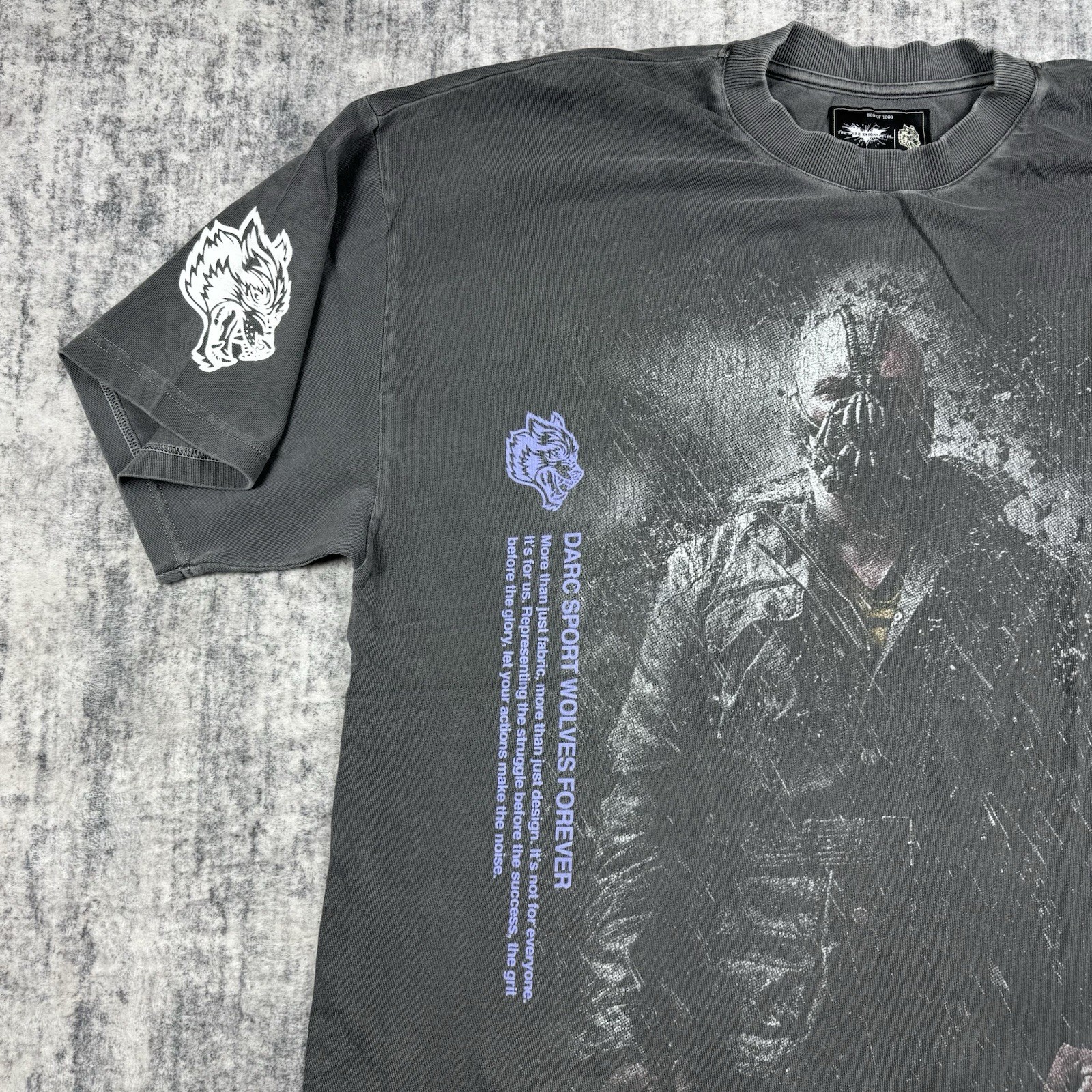 Darc Sport x Batman Bane “RISE AGAIN V2”Dark Knight Rises XL Shirt Tee 809/1000