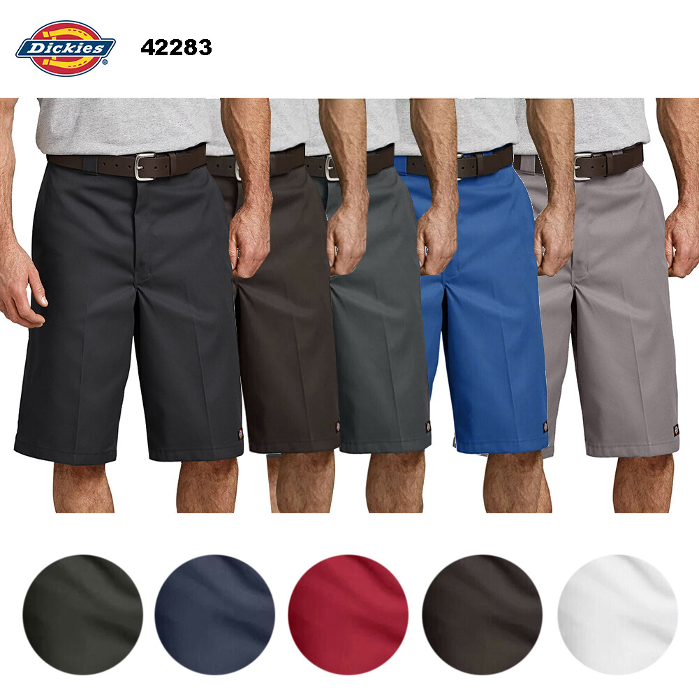 Dickies Men’s 42283 13″ Flat Front Loose Fit Multi Pocket Uniform Work Shorts