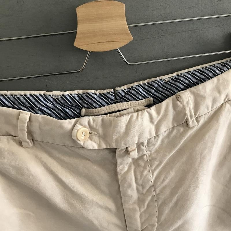 Men Maurizio Baldassari Trousers Beige Linen 40 /