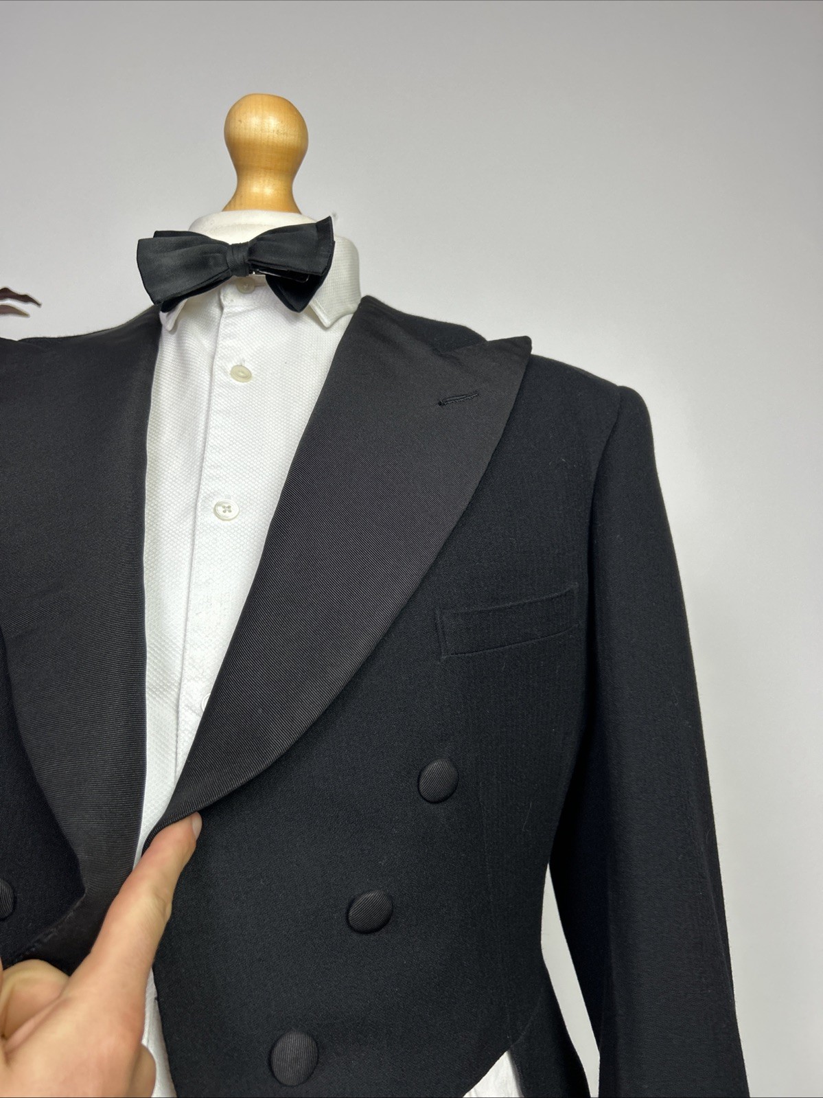 Bespoke 1950s White Tie Tailcoat (40R) Handmade Dinner Savile Row Vintage