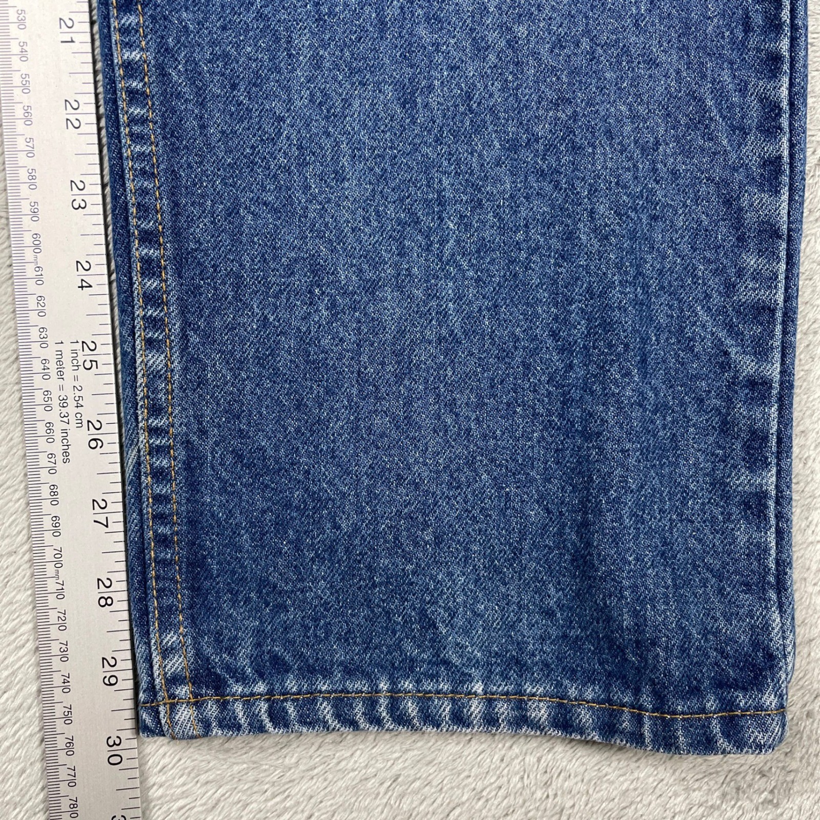 Vintage 80s Levi’s 540 Jeans Mens 36×29 Blue Made in USA Brown Leather Tab Tag