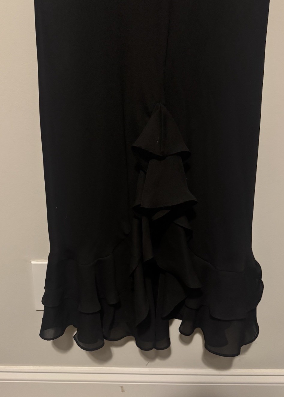 VTG Breakin Loose Dress Black Goth Grunge Whimsy Fairy 90s Y2K Ruffle Size 16
