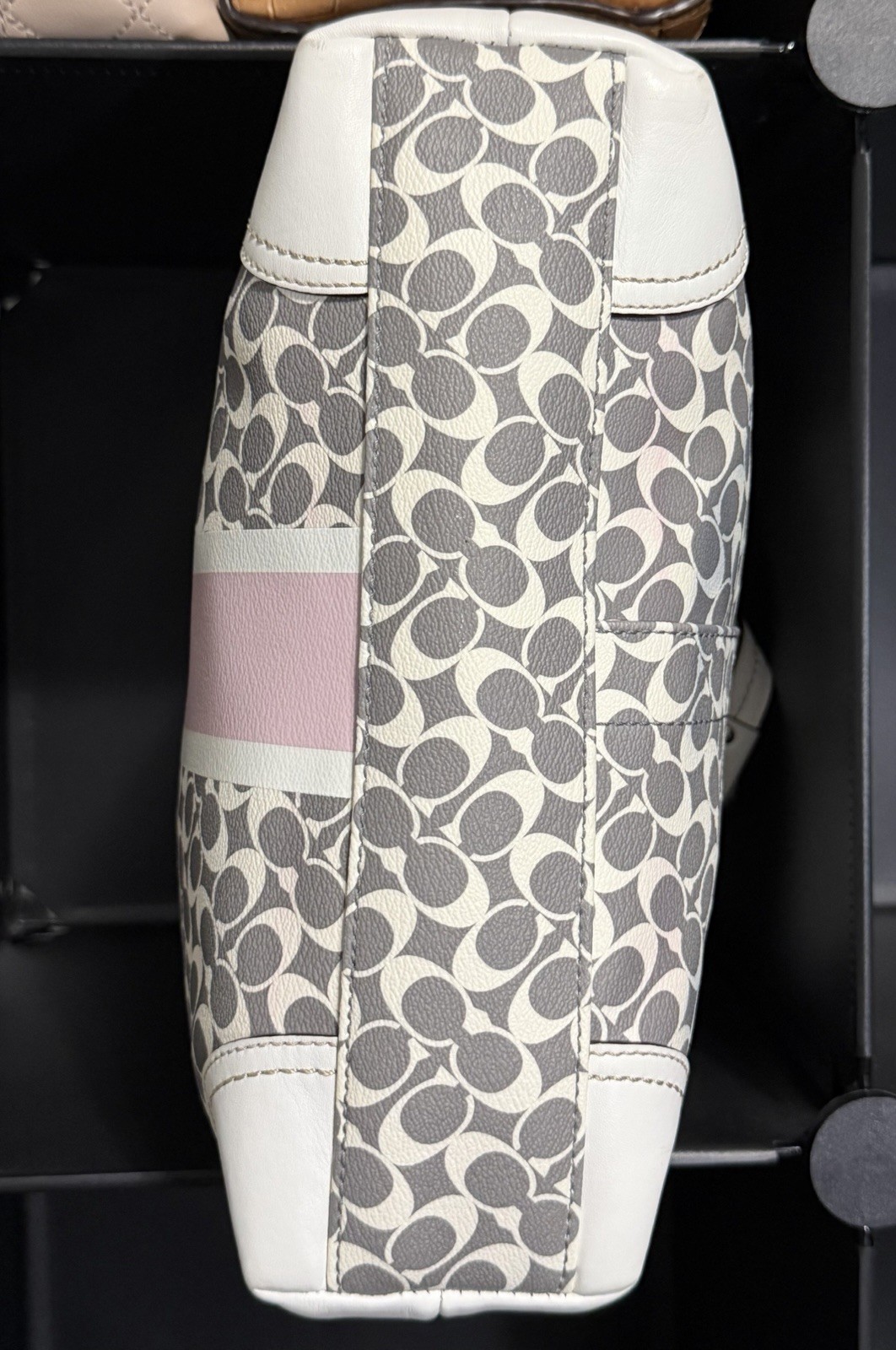 Coach Y2K | 2010 Chelsea Heritage Signature Tote Bag With Pink Strip
