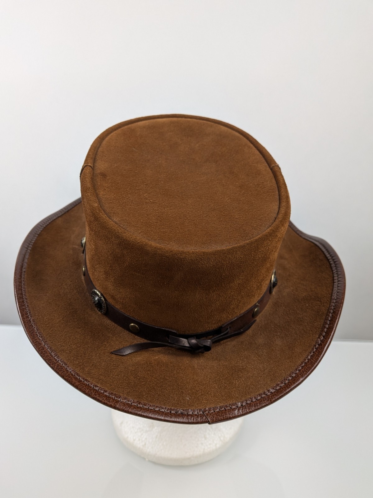 Winfield Cover Co. San Francisco Brown Suede Leather Western Cowboy Hat Small