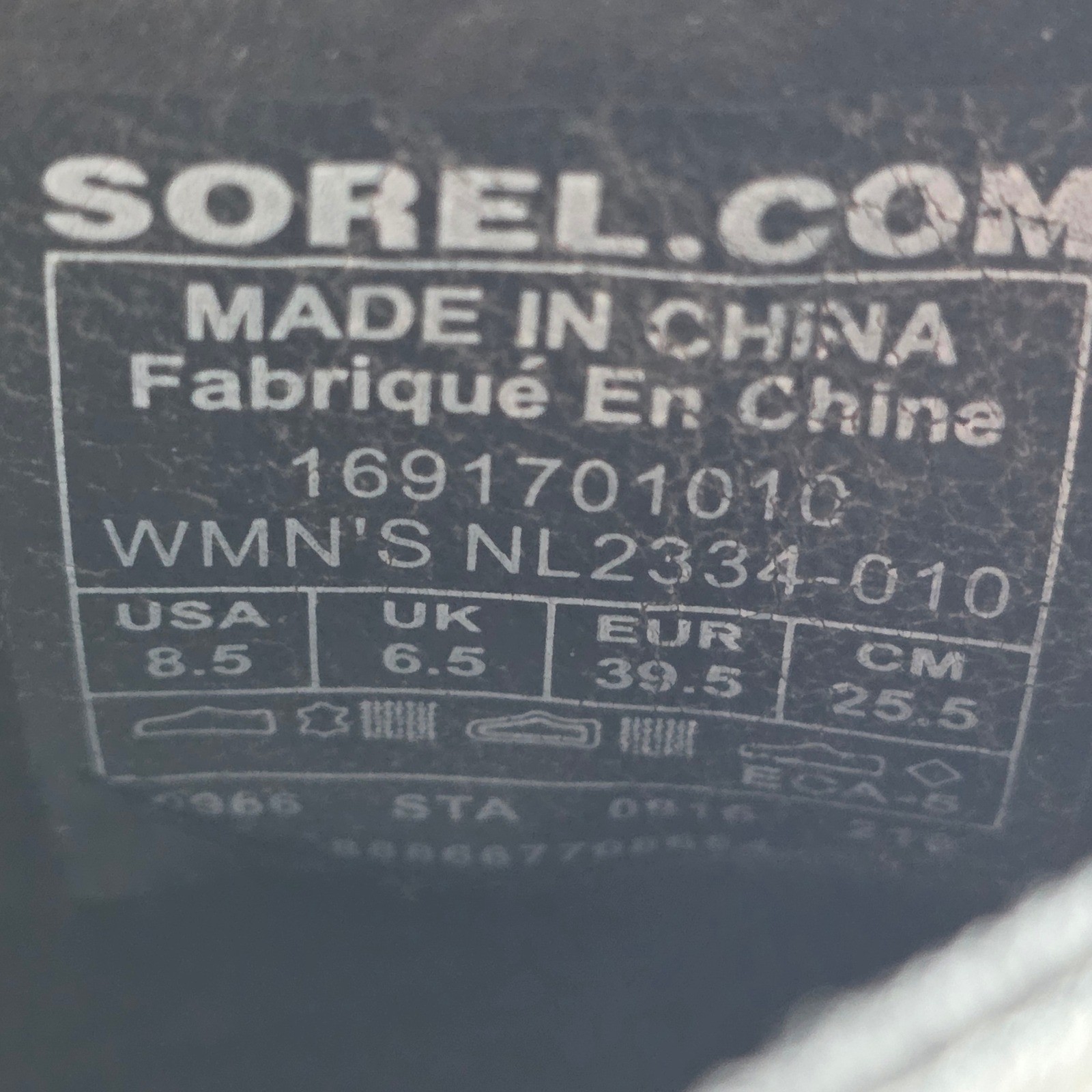 SOREL Lea Hidden Wedge Joan Arctic Chelsea Black Leather Boots Waterproof 8.5