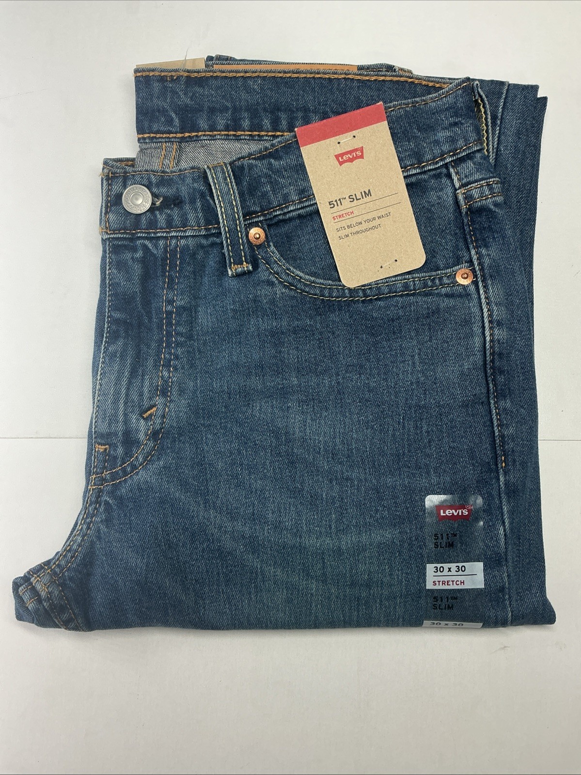 levi 511 slim fit men’s blue jeans 30×30