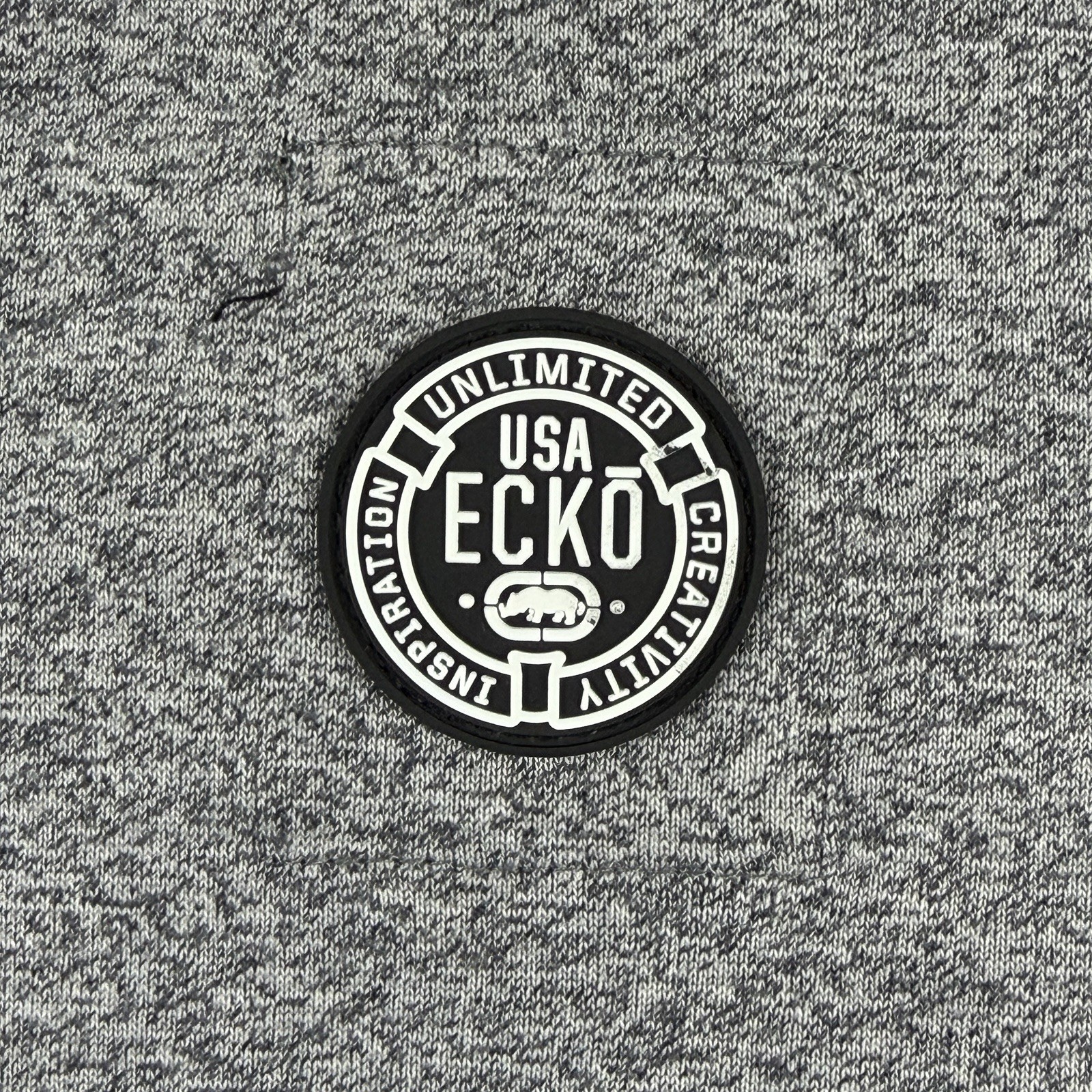 Ecko Unltd Shirt Mens 3XL Gray Marled Short Sleeve Logo Streetwear New With Tags