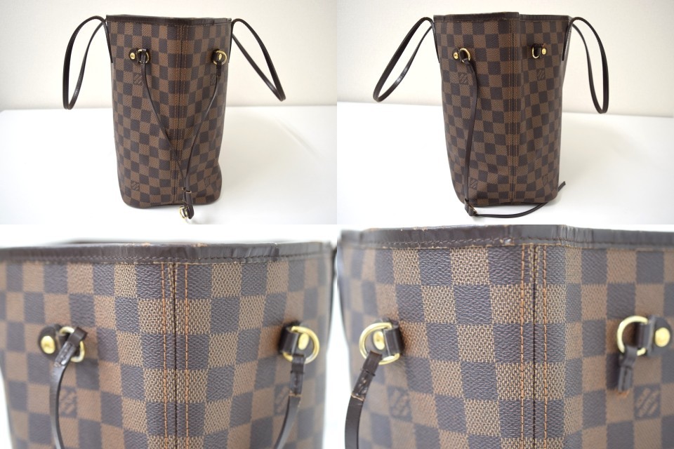 Auth Louis Vuitton Neverfull MM Tote Bag Damier Ebene Canvas N51105 LV 53736