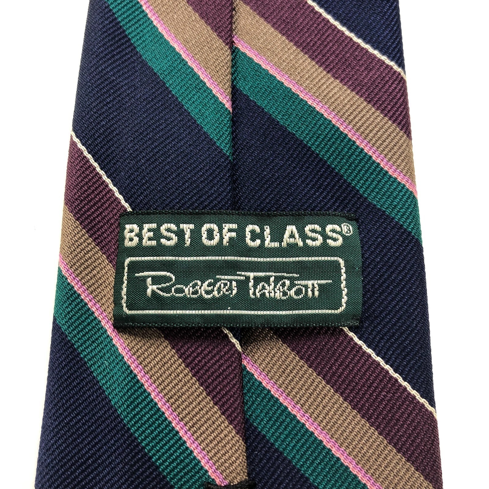 Robert Talbott Best of Class 100% Silk Neck Tie Men’s Striped 3″ / 56 In