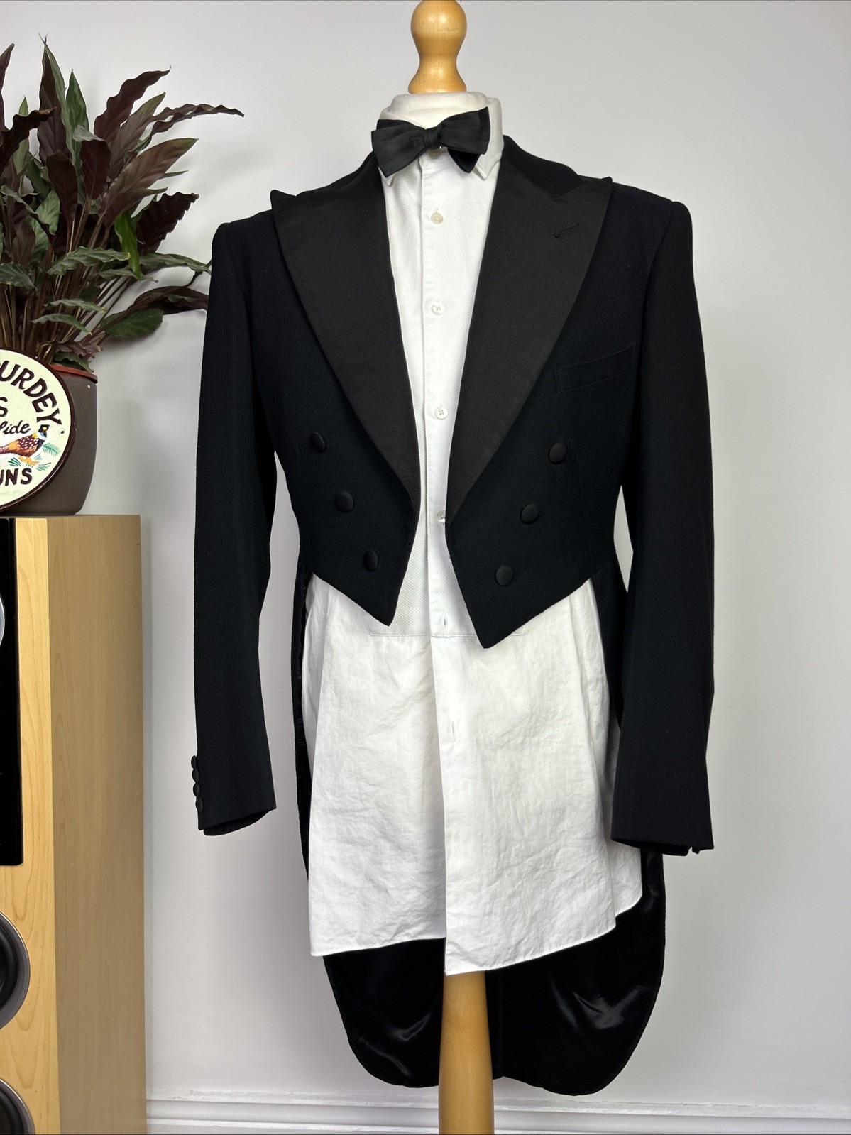Bespoke 1950s White Tie Tailcoat (40R) Handmade Dinner Savile Row Vintage