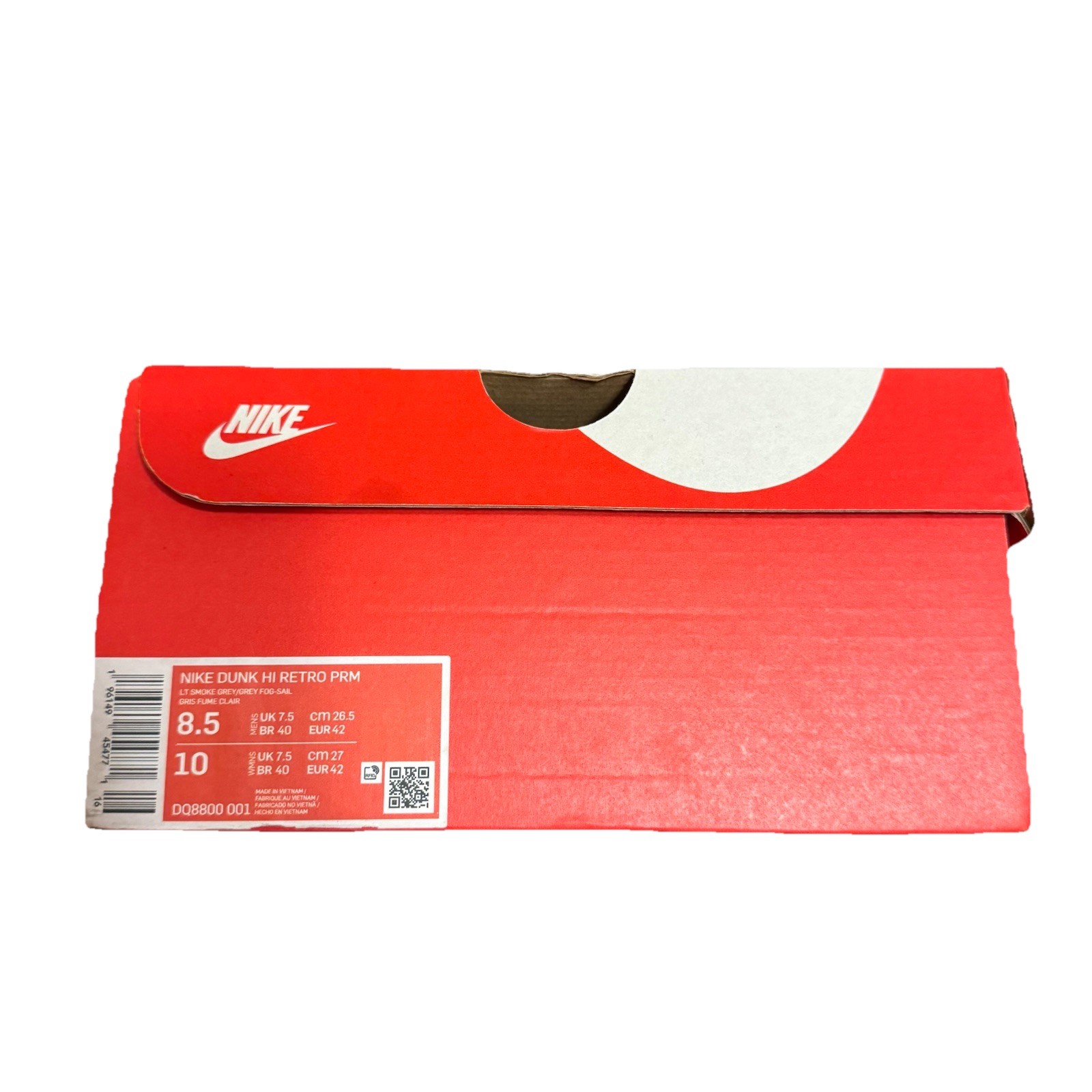 Nike Dunk High Retro PRM DQ8800-001 LT Smoke Grey Premium Men’s Size 8.5 NIB