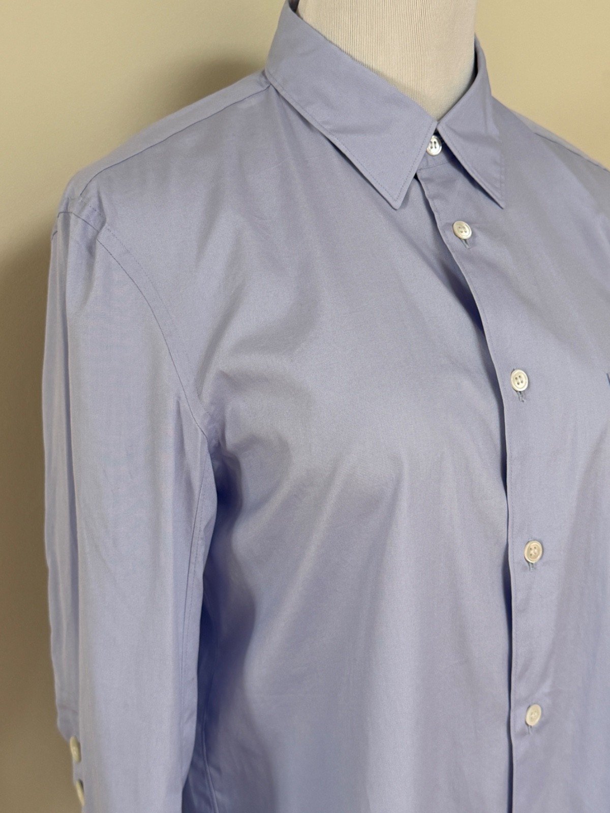 NWT Comme Des Garcons Homme Plus Blue Nine Button Long Sleeve Shirt Sz XS $790