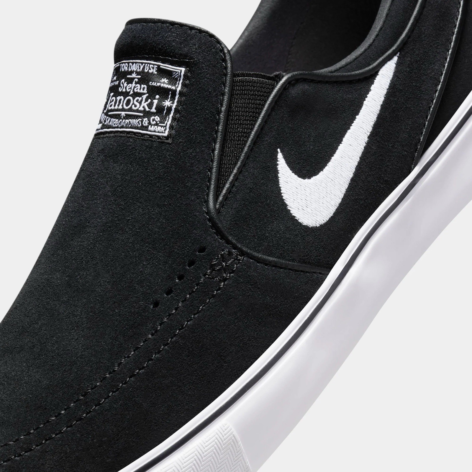 Size 11.5- Nike Zoom Stefan Janoski+ Slip SB Black White Men’s Shoes FN5893 001