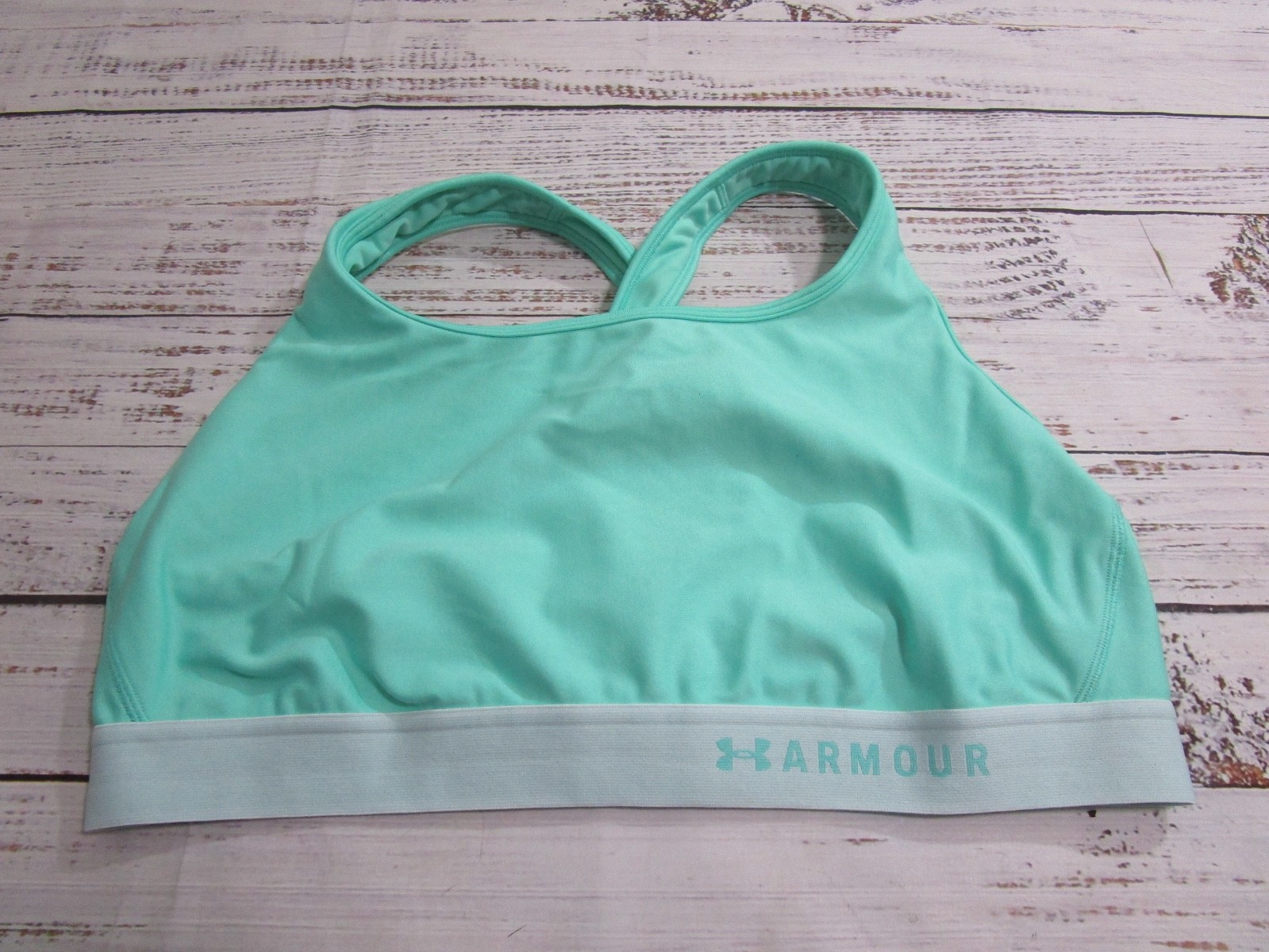 Under Armour Compression Green Pull-Over Crossback Sports Bra Womens 3XL