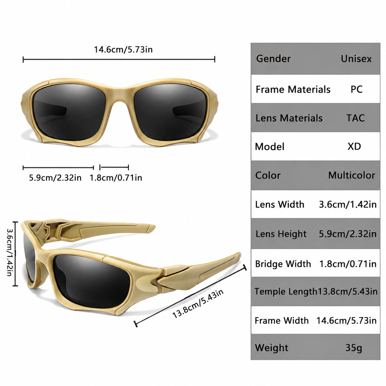 Polarized Sports Sunglasses Outdoor Cycling Driving Fishing Glasses UV400 Goggle