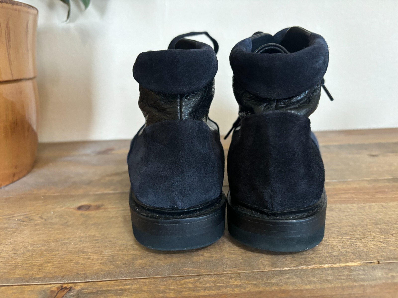 P Monjo Daniela Womens Boots Black 38 Split Leather Lace Up Casual Ankle Booties