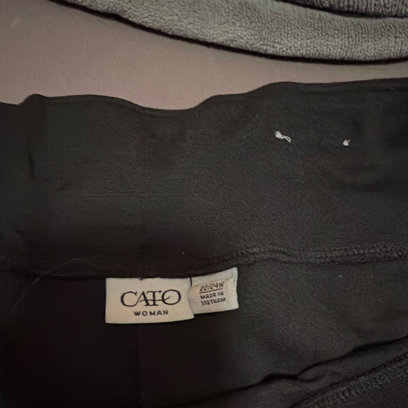 Cato Woman Women’s Plus 2X Black Ankle Leggings Solid Polyester Blend