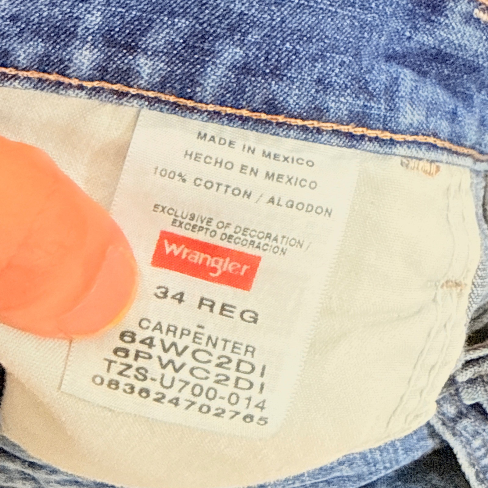 Wrangler Carpenter Shorts Men 34 Blue Good Denim Utility Workwear Hammer Loop