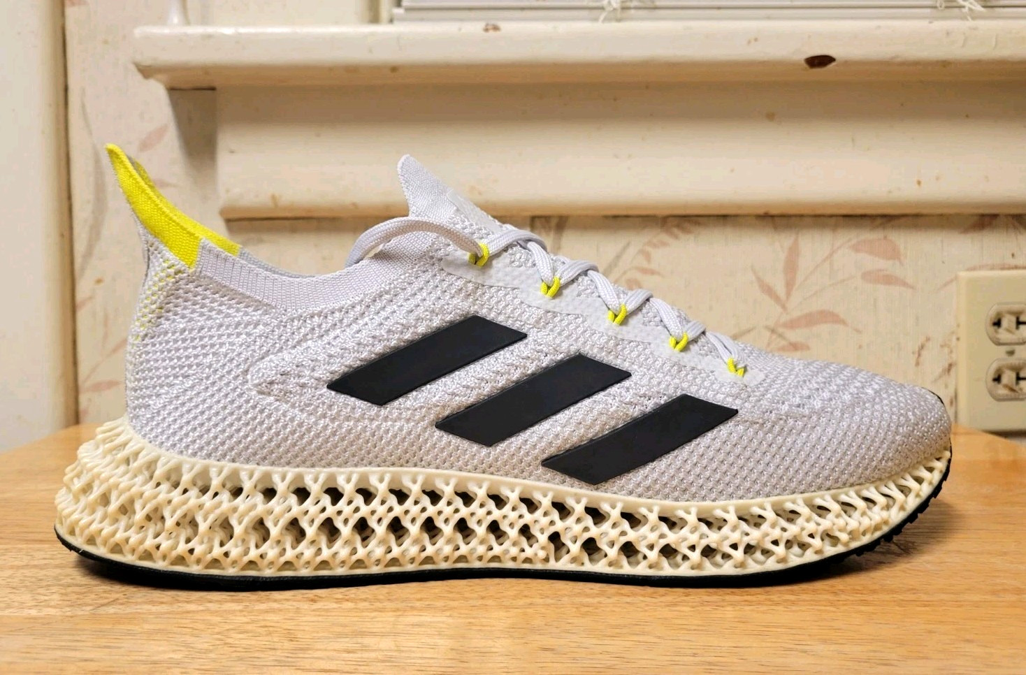 Adidas 4D Fwd Men’s Halo Silver/Cloud White/Acid Yellow GY4933 Shoes Size 13