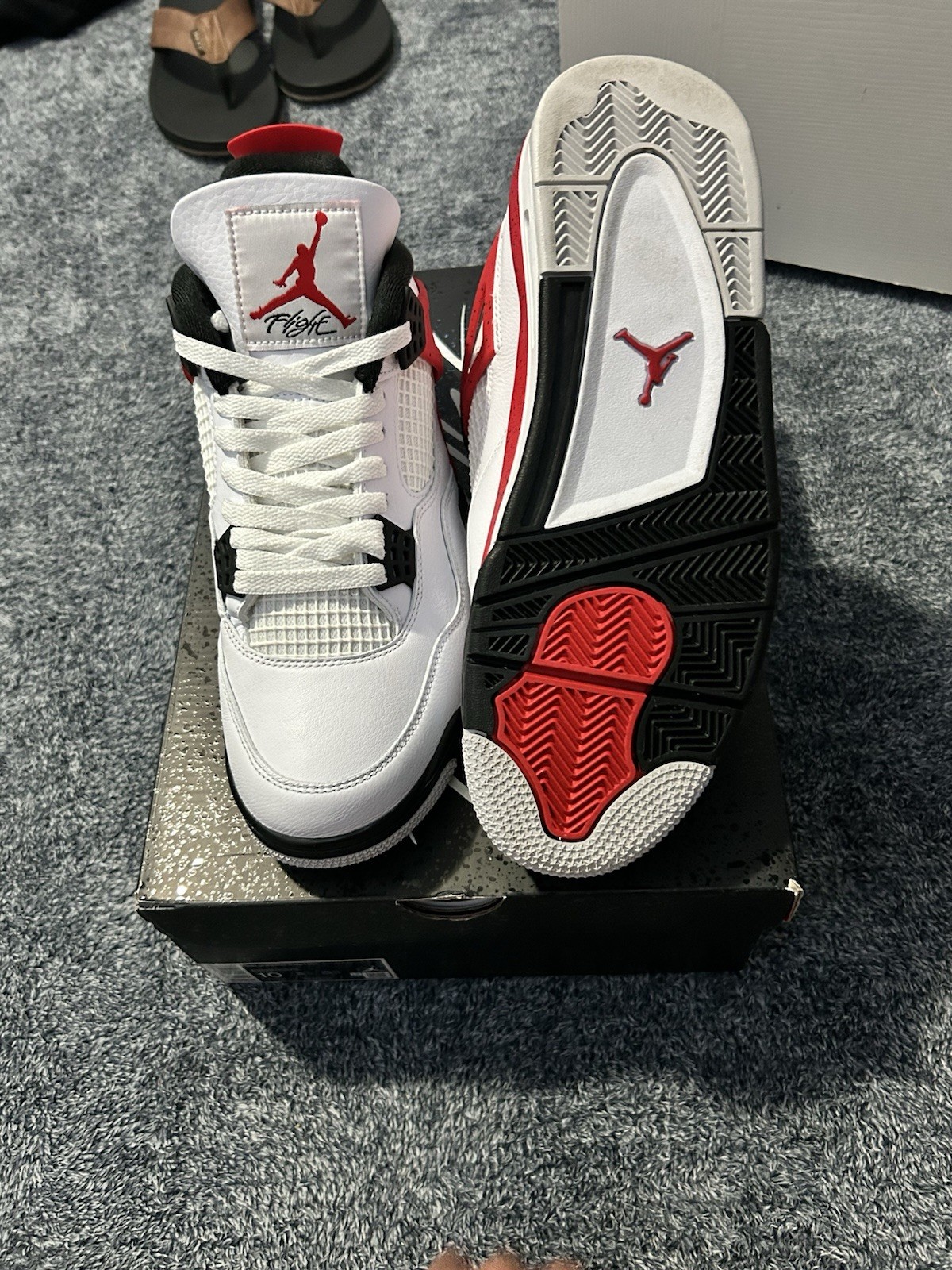 Jordan Air Jordan 4 Retro Red Cement 2023 White/Fire Red/Black DH6927-161