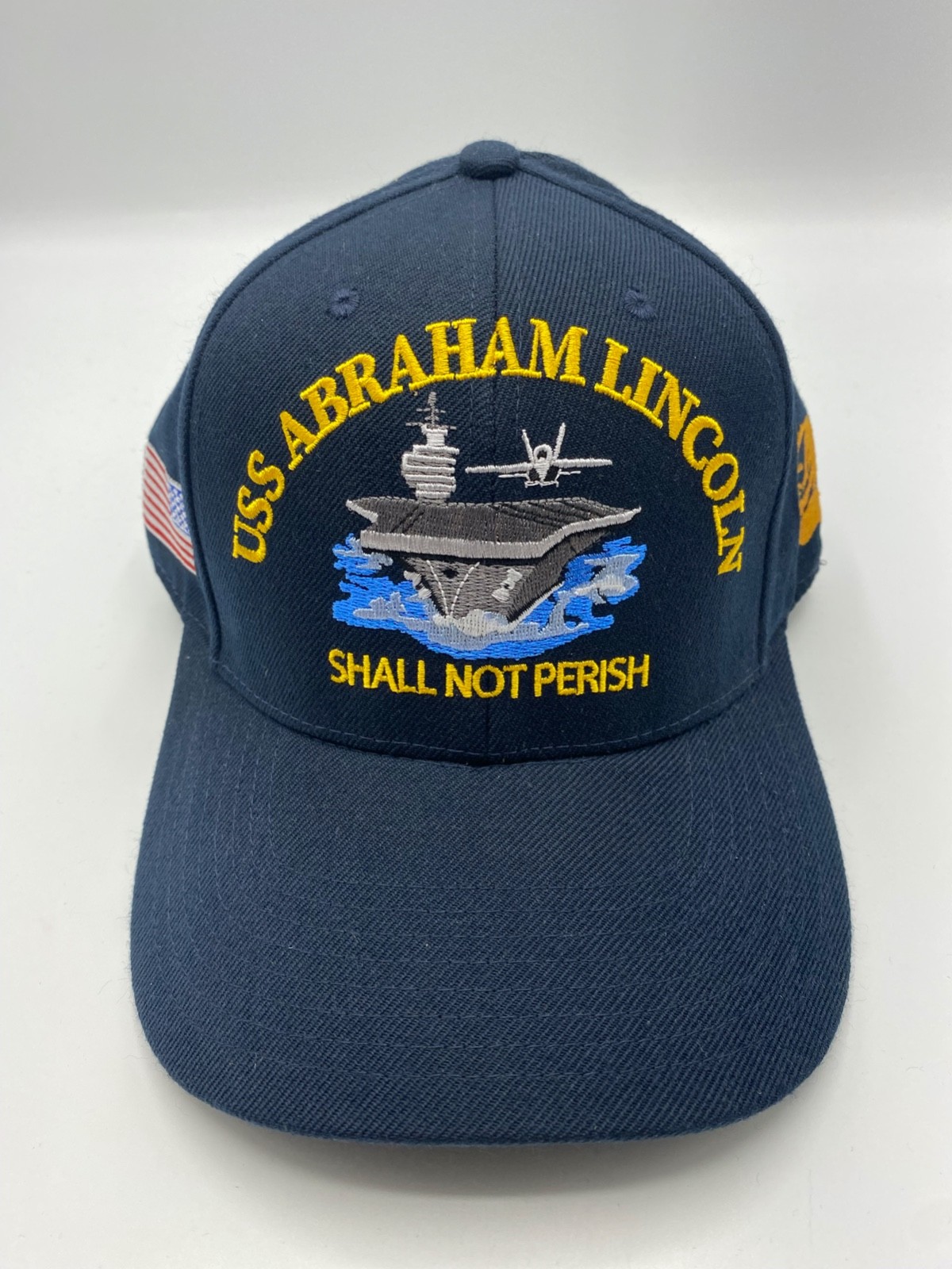 The Corps USS Abraham Lincoln CVN 72 Logo Blue Baseball Cap Hat One Size