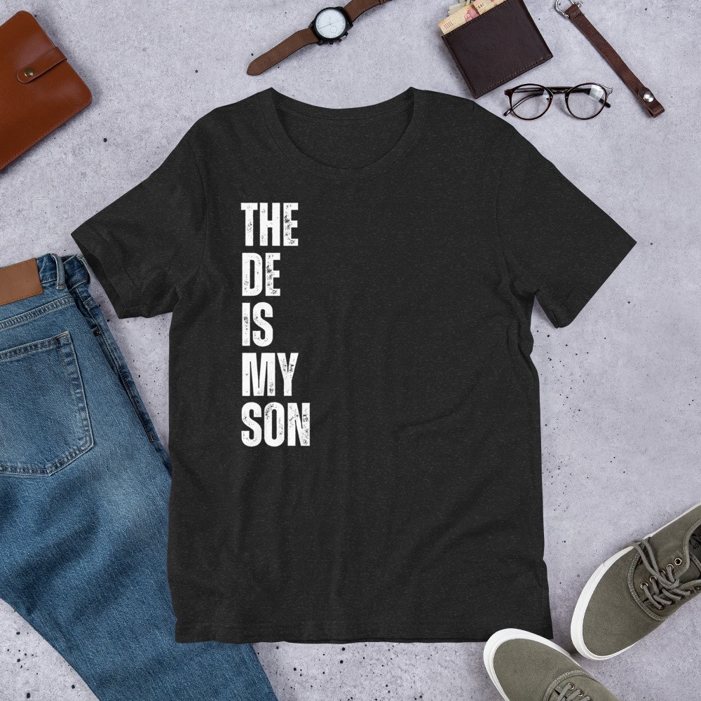 The DE is My Son Football Player Parent Mom or Dad Unisex T-shirt