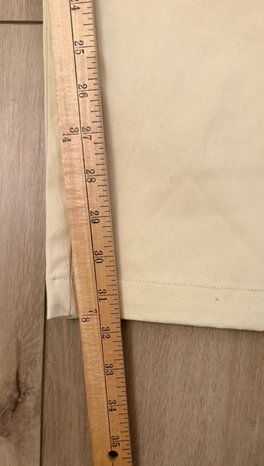 WeSC Open Bottom Cargo Pants Unisex Chino Style-Men L/Women XL-Pale Yellow-NWT