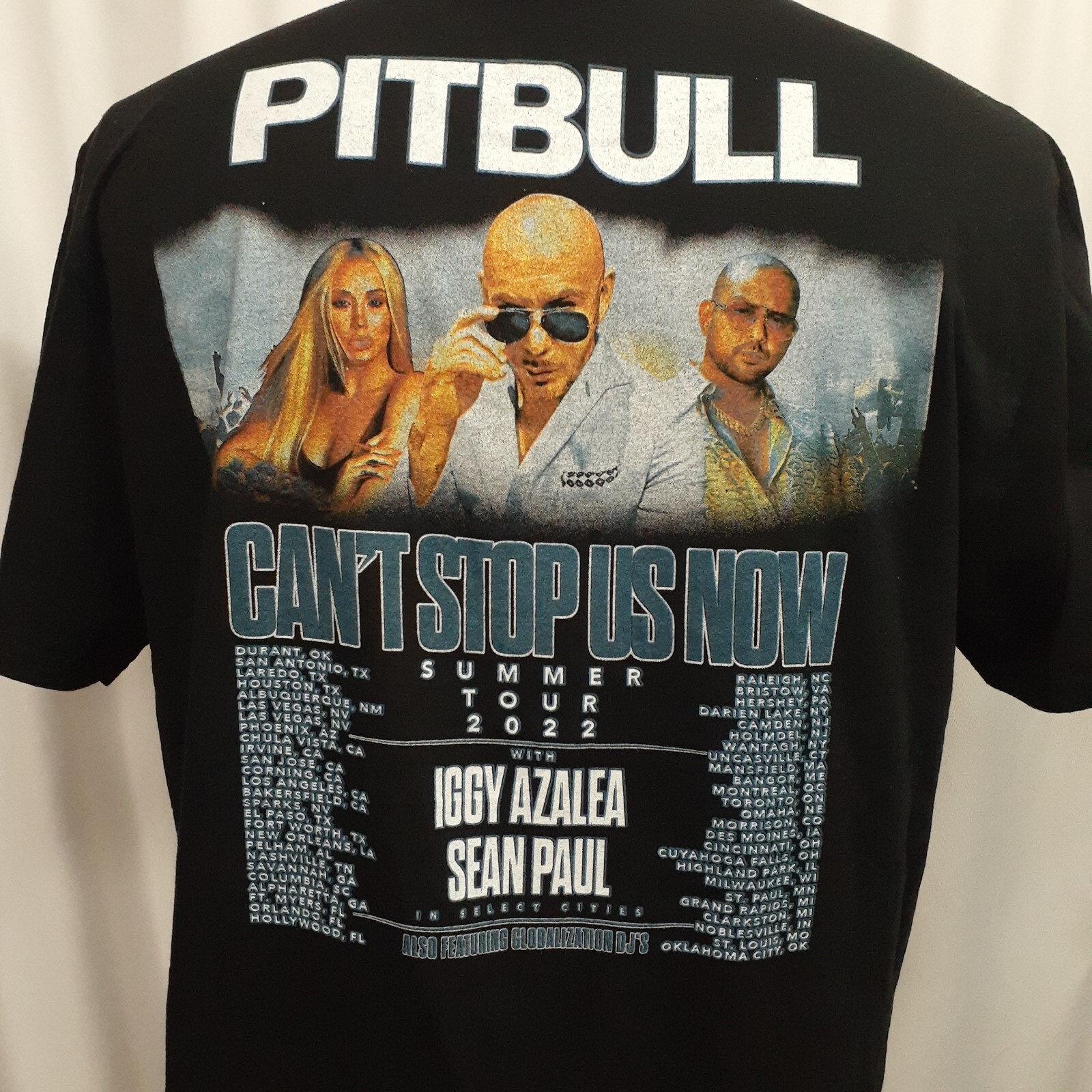 NEW Pitbull Can’t Stop Us Now Summer 2022 Tour Shirt Size XL