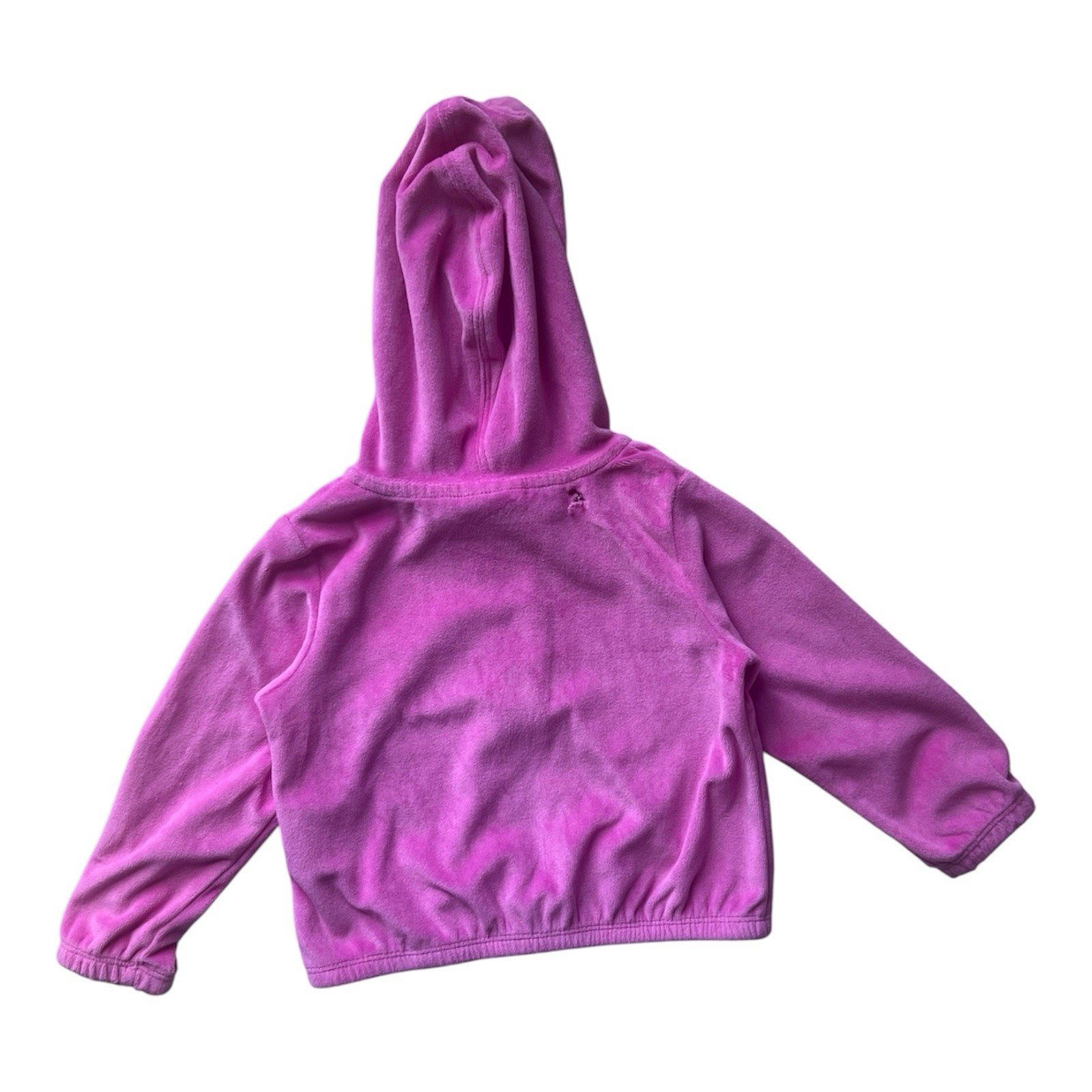 Nike Baby Girl Velour Zip Hoodie Jacket Size 18M Pink Fuchsia Sweatshirt Defect