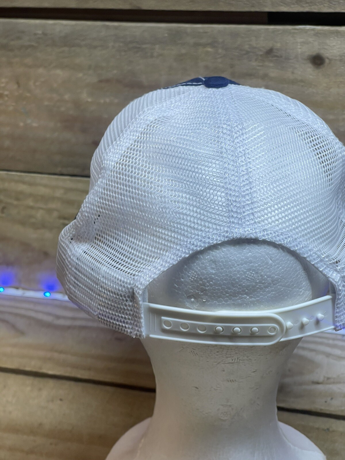 Rare Blue Southern Lure Fish Hat Cap Mesh Trucker Fishing Snapback White