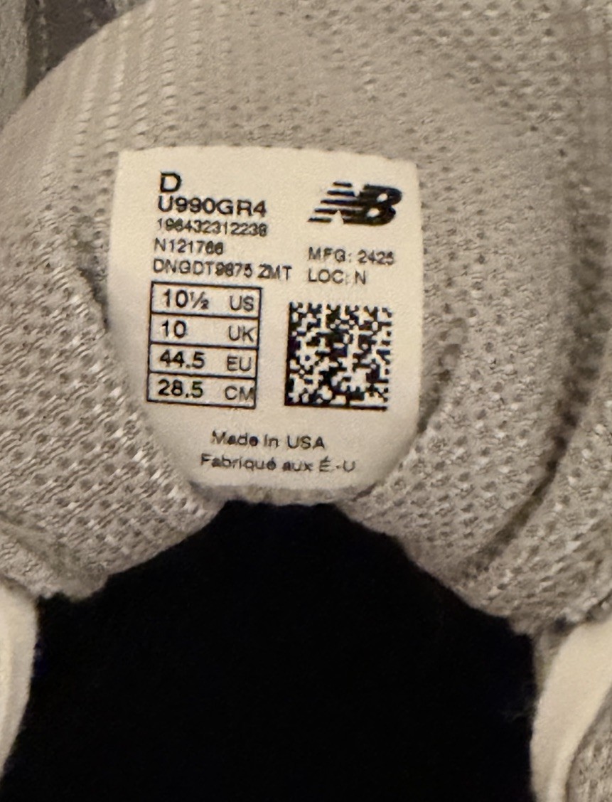New Balance 990v4 Made in USA Men’s Low Top Suede Lace-Up Gray U990GR4