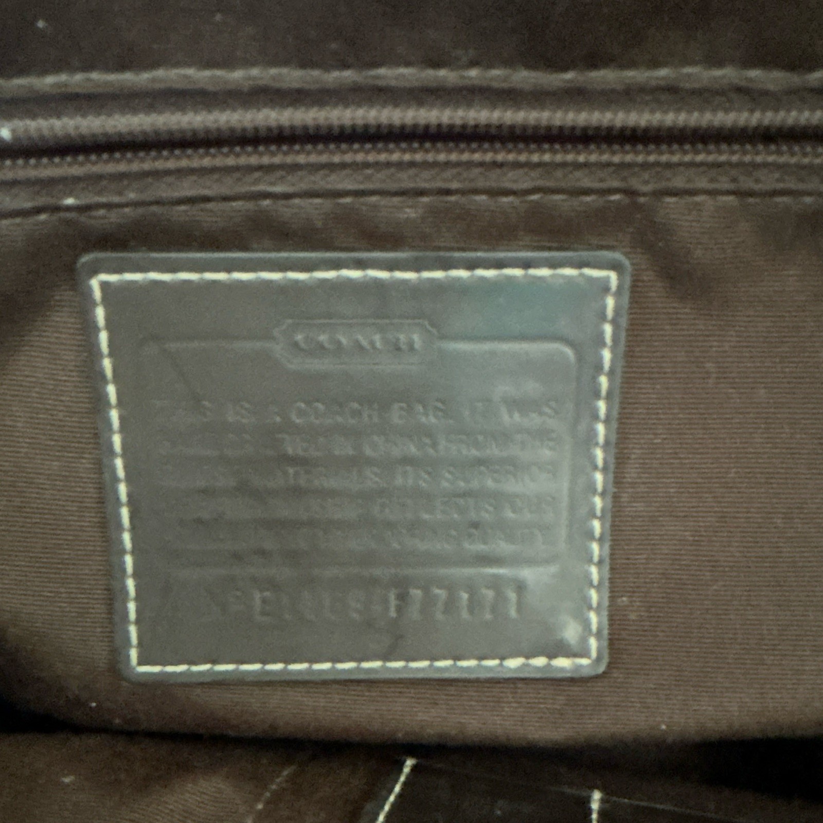 Coach Signature Logo Medium Zip Backpack w/ Front Pocket, Brown Beige