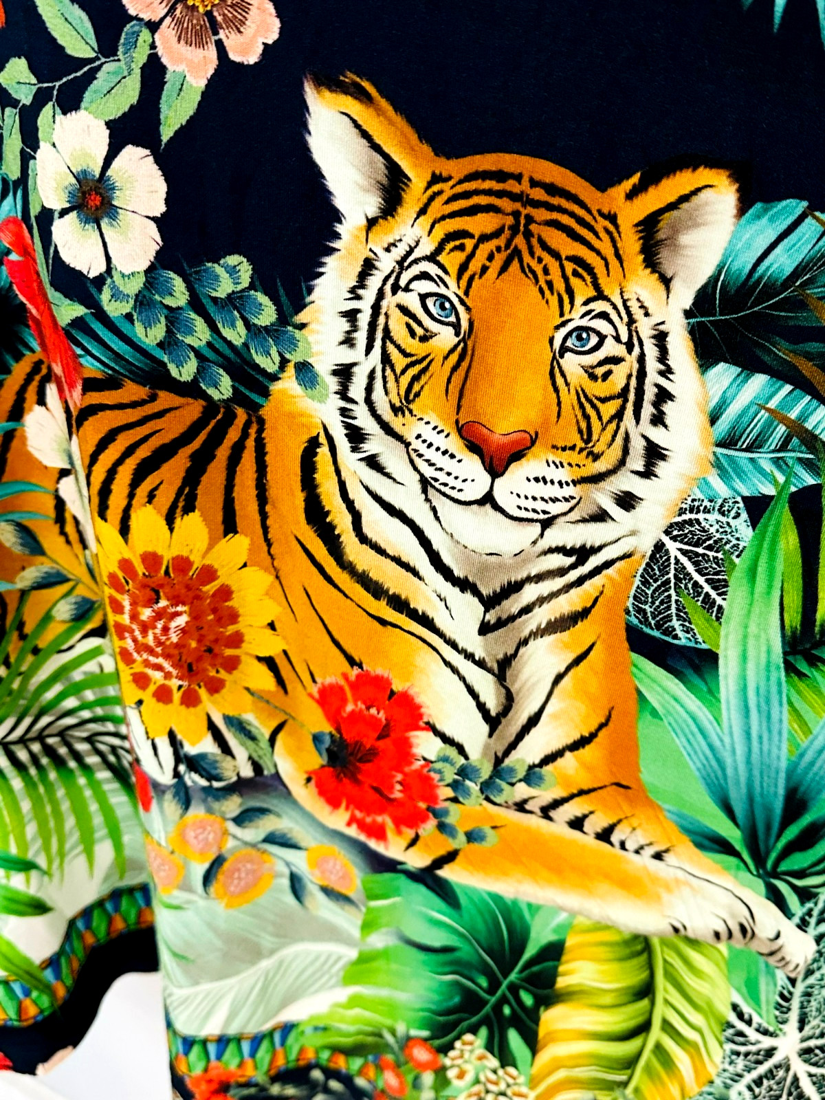 NEW Johnny Was Dress Short Sleeve Tiger Colorful YOUR CHOICE: 2XL or XS