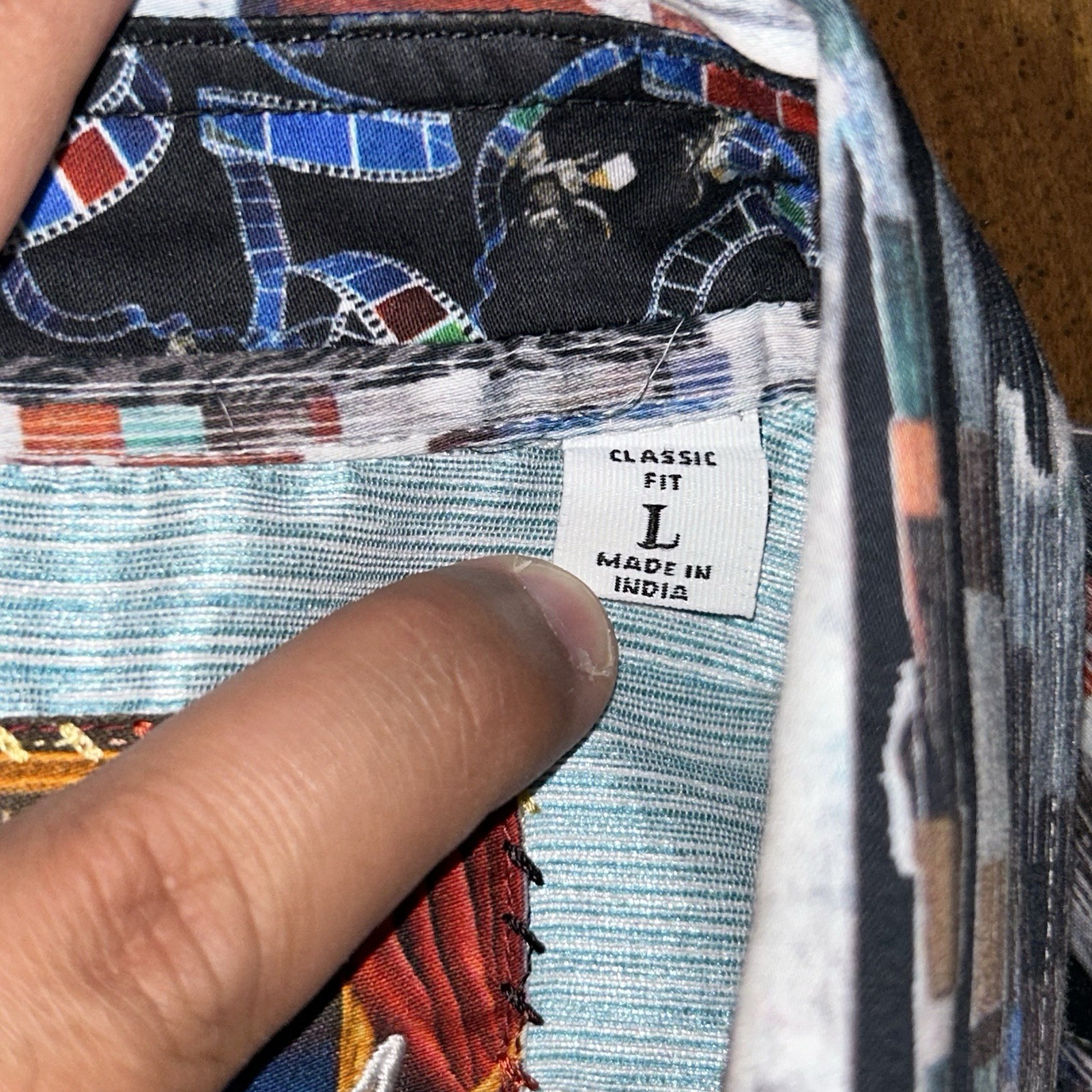 Robert Graham Knowledge Wisdom Truth Men’s Large Multicolor Abstract Print Shirt
