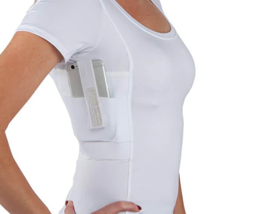 Women’s Conceal Carry Undertech Short Sleeve Top Ambidextrous Ivory Size M NWOT