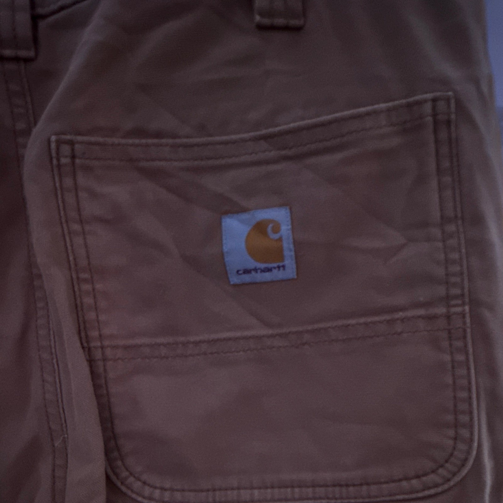 Carhartt Rugged Flex Stretch Canvas Double Front Work Pants Brown 32