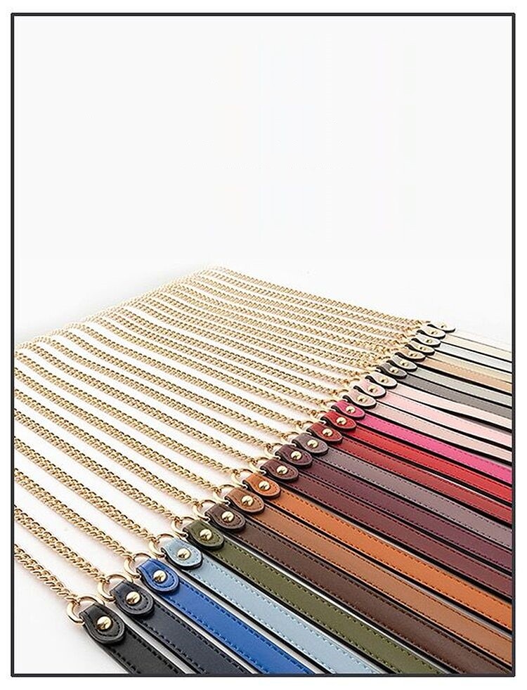 Metal Leather Chain Replacement Crossbody Shoulder Handbag Bag Strap 58CM-200CM