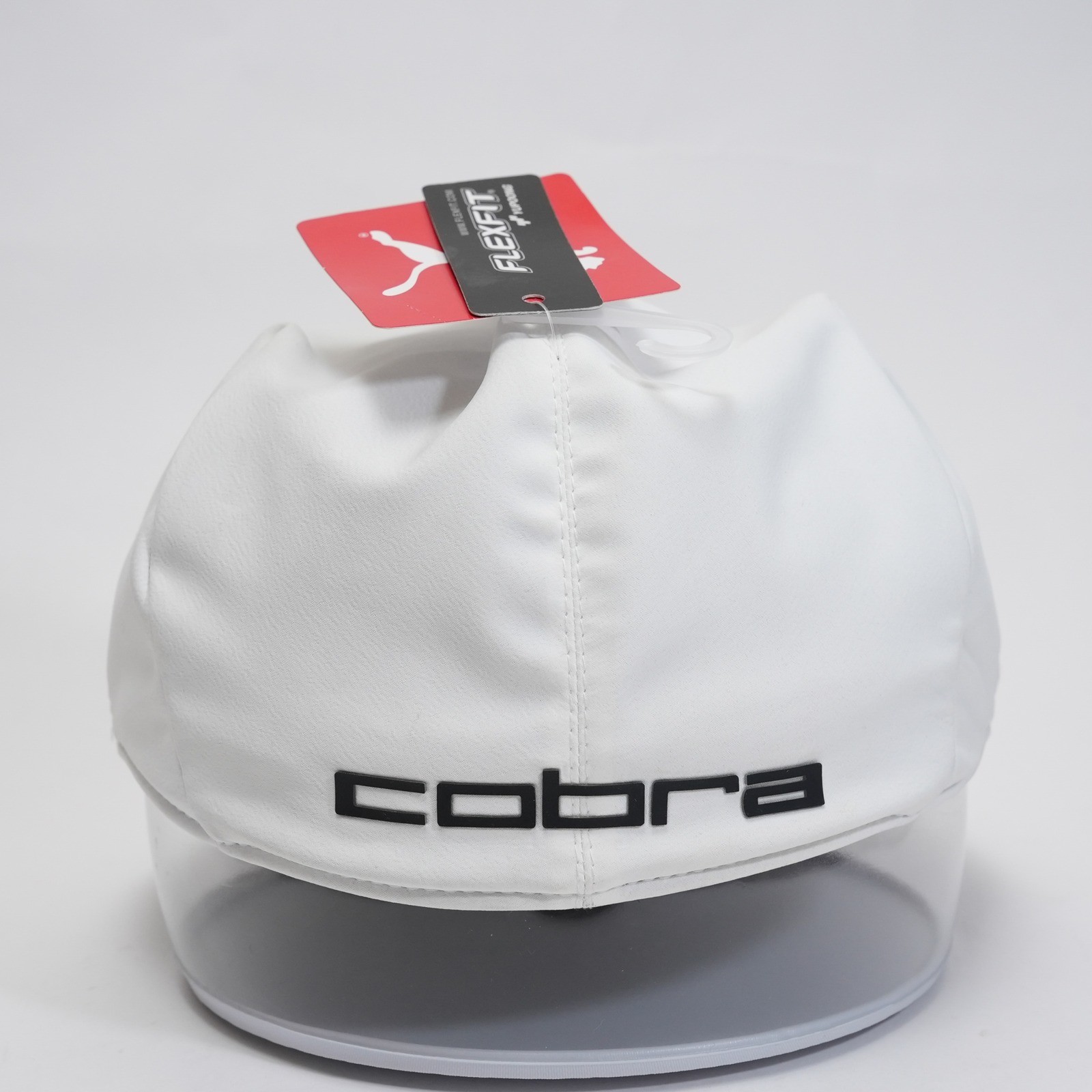 Puma Tour Driver Cap Mens S/M White Cobra Golf Flat Hat Flexfit 022547 01